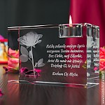 Róża Namiętności 3D świecznik ciekawy prezent