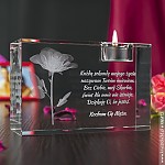 Dobry pomysł na prezent:Róża 3D » Namiętności « mega duży świecznik