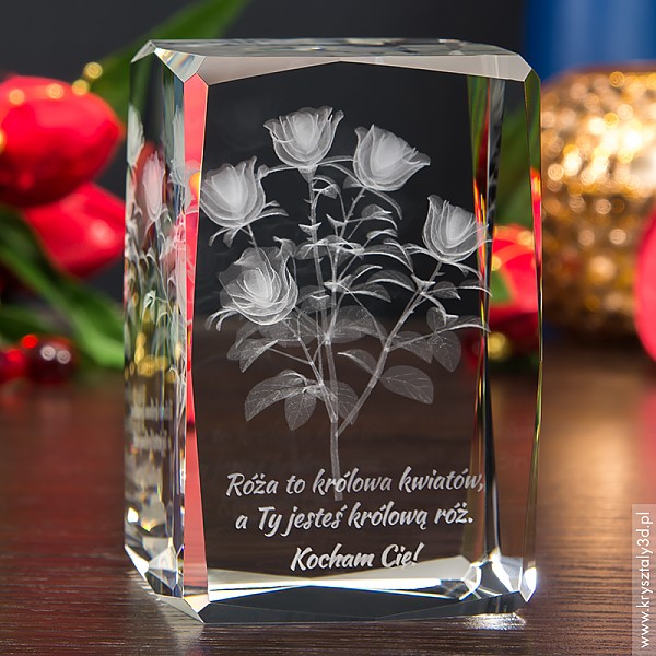 Bukiet Róż 3D ~ statuetka średnia plus - miniaturka