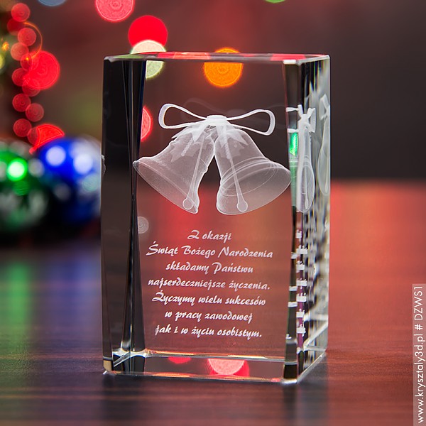 Dzwonki Świąteczne 3D ~ średnia statuetka - miniaturka