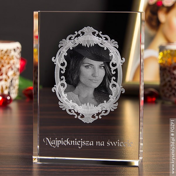 Fotokryształ 2D z girlandą »&nbspZwierciadło&nbspPiękna « średni prosty - miniaturka