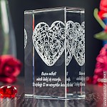 Kryształ 3D Koronkowe Serce jako prezent dla mamy