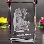 Kryształ 3D z Twoim zdjęciem ślubnym