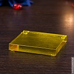Podstawka szklana pod statuetkę - żółta