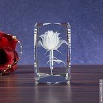 Róża 3D Kwiat Miłości duża - widok z boku