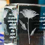 Róża 3D prezent dla kobiety Kryształ 3D