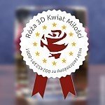 Róża 3D - statuetka średnia plus wzór zastrzeżony