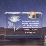 Róża Namiętności 3D - duży świecznik piękny prezent dla żony