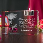Róża Namiętności 3D świecznik prezent dla żony