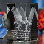Szklana Kryształ 3D z orłem - pomysł na prezent dla szefa