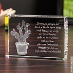 Dobry pomysł na prezent:Kaktus Opuncja ~ średnia statuetka