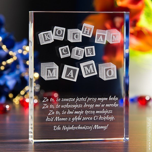 Klocki 3D » Kocham Cię Mamo « duża statuetka - miniaturka