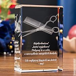 Dobry pomysł na prezent:Nagroda fryzjerska »&nbspNożyczki&nbspi&nbspGrzebień&nbsp3D « średnia statuetka