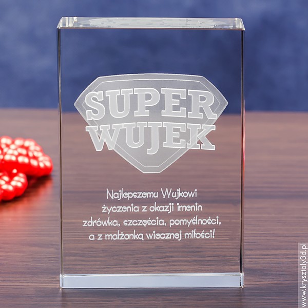 Odznaka 3D » Super Wujek « średnia statuetka - miniaturka