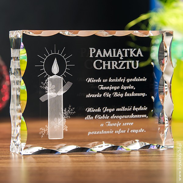 Pamiątka Chrztu Świętego » Świeca 3D « duża statuetka - miniaturka