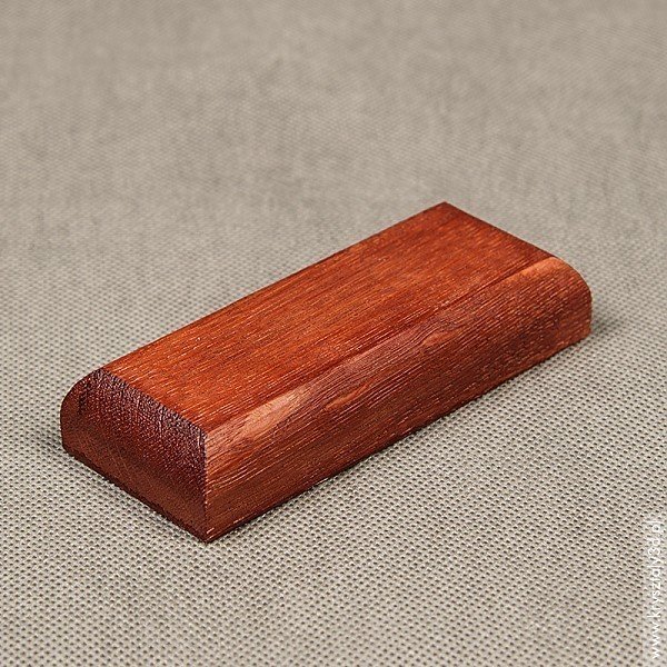 Podstawka drewniana 10x3 cm kolor mahoń, frez zaokrąglony - miniaturka
