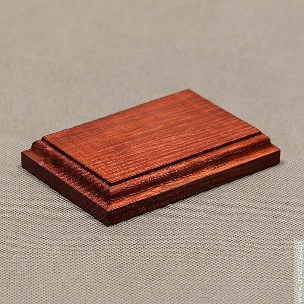Podstawka drewniana 10x6 cm kolor mahoń, frez klasyczny - miniaturka