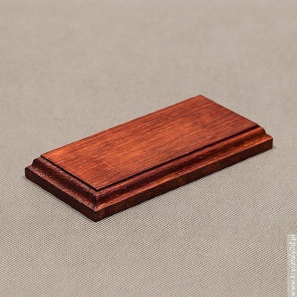 Podstawka drewniana 15x6 cm kolor mahoń, frez klasyczny - miniaturka