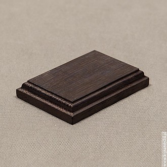 : Podstawka drewniana 10x6 cm kolor heban, frez klasyczny Podstawka drewniana 10x6 cm kolor heban, frez klasyczny