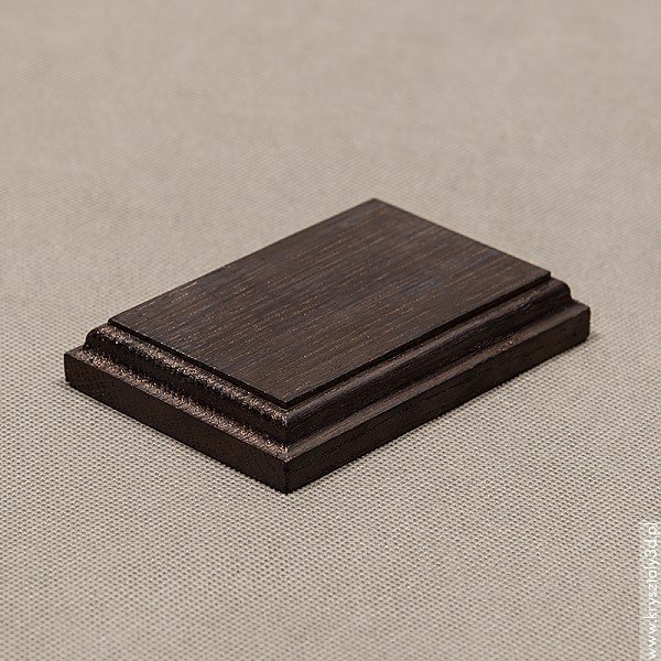 Podstawka drewniana 10x6 cm kolor heban, frez klasyczny - miniaturka