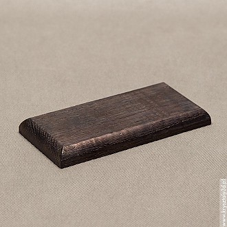 : Podstawka drewniana 15x6 cm kolor heban, frez zaokrąglony Podstawka drewniana 15x6 cm kolor heban, frez zaokrąglony