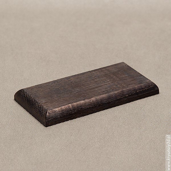 Podstawka drewniana 15x6 cm kolor heban, frez zaokrąglony - miniaturka