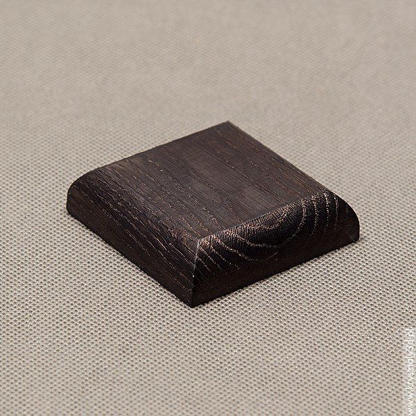 Podstawka drewniana 5x5 cm kolor heban, frez zaokrąglony - miniaturka