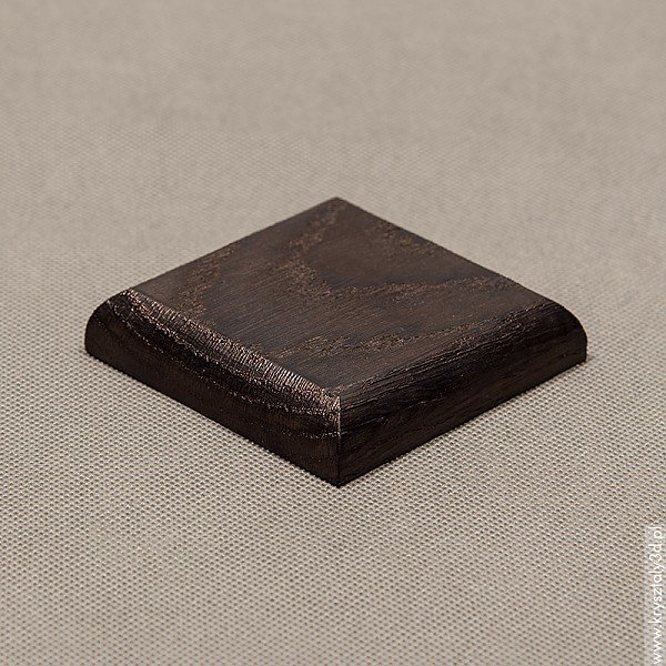 Podstawka drewniana 7x7 cm kolor heban, frez zaokrąglony - miniaturka