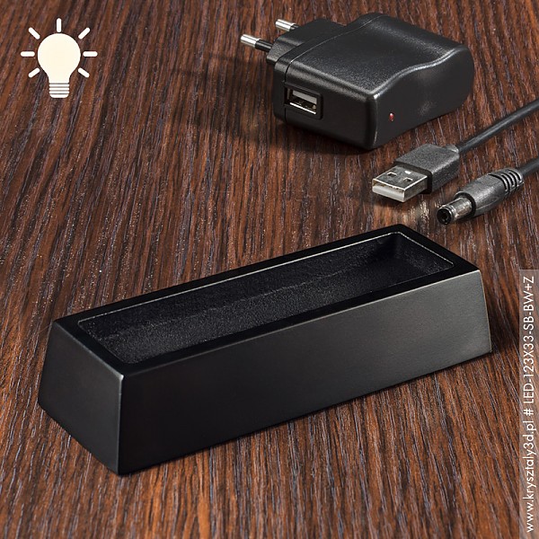 Podstawka LED » Nightwood 123 « światło białe • zasilacz w zestawie - miniaturka