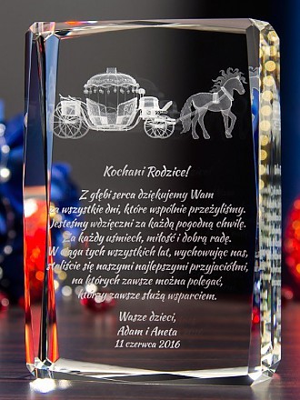 Prezenty ślubne : Karoca 3D ~ mega duża statuetka Karoca 3D ~ mega duża statuetka