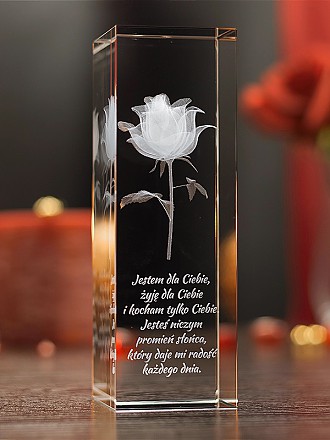 Róża 3D » Kwiat Miłości « wysoka prosta