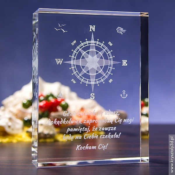Róża Wiatrów 3D ~ duża statuetka - miniaturka